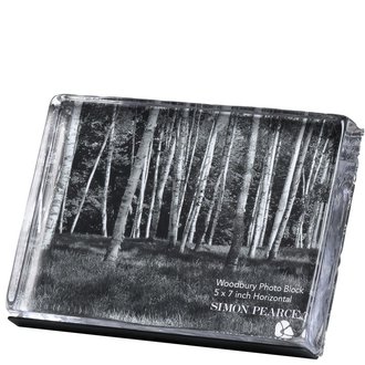 SIMON PEARCE Woodbury 5 x 7 Horizontal Photo Block Boxed