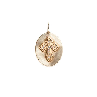 HEATHER B. MOORE Oval Cross Charm