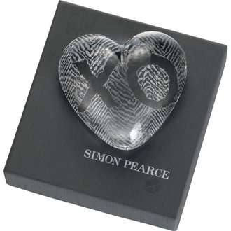 SIMON PEARCE Heart Paperweight