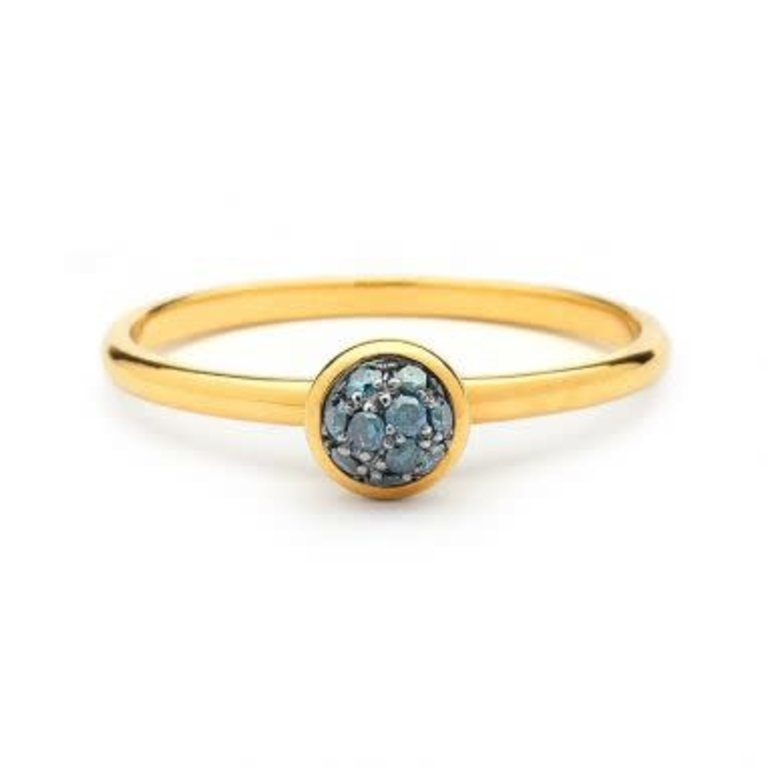 SYNA SYNA Blue Diamond Mini Bauble Ring
