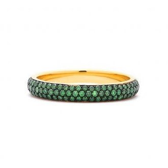 SYNA Tsavorite Stacking Band Ring