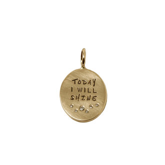 HEATHER B. MOORE "Today I Will Shine" Oval Charm