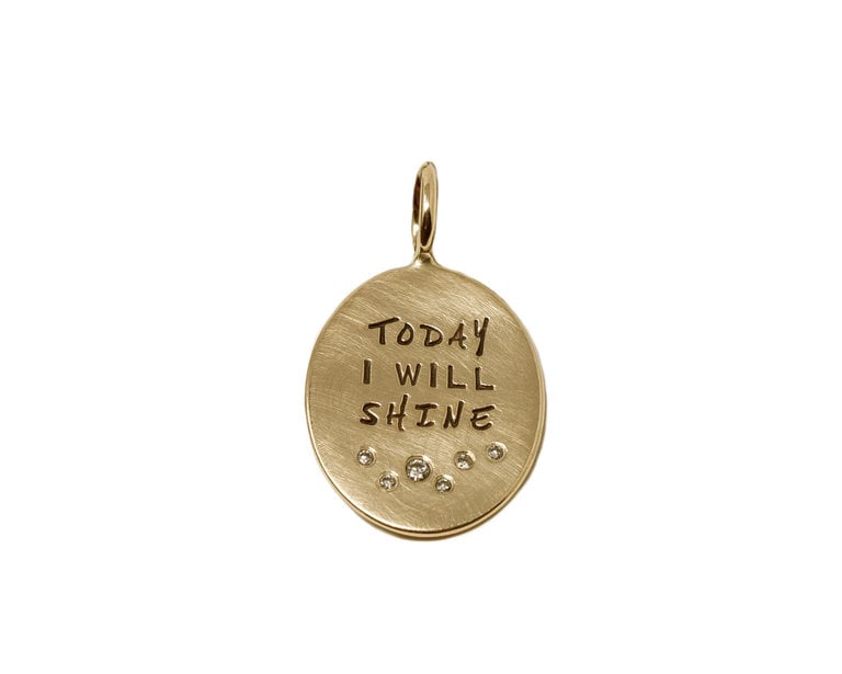 HEATHER B. MOORE HEATHER B MOORE "Today I Will Shine" Oval Charm