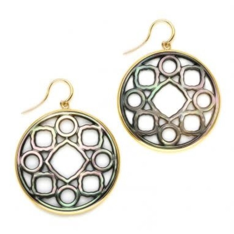 SYNA SYNA Mother of Pearl Mogul Medallion Earrings