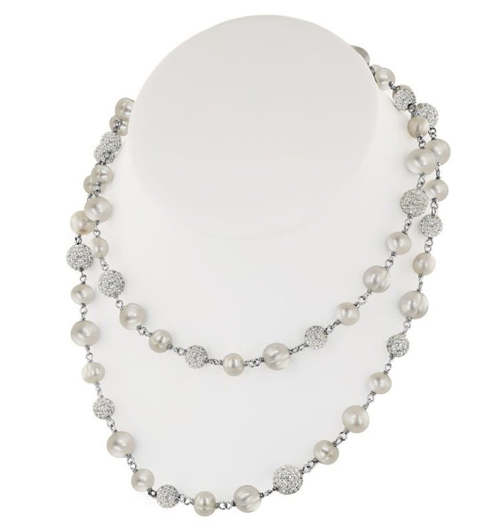 HONORA HONORA White Ringed Pearl Necklace