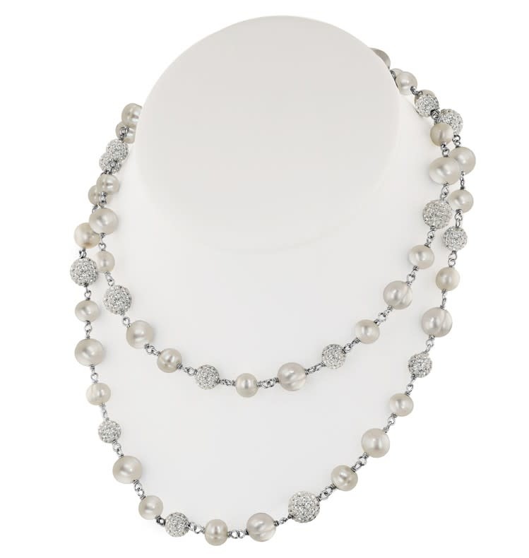 Honora Honora White Ringed Freshwater Pearl Necklace