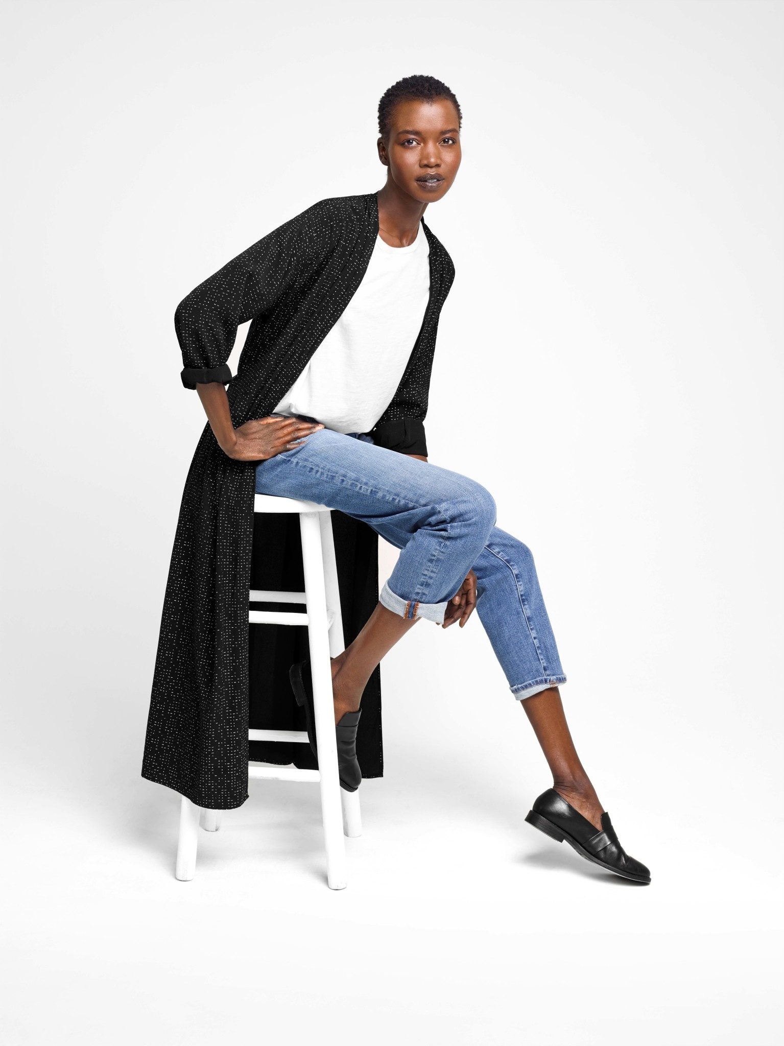 eileen fisher morse code kimono