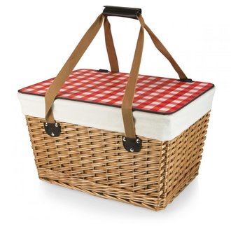 PICNIC TIME Canasta Grande Willow Flat Lid Basket