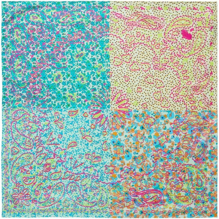 JANE CARR JANE CARR Silk Granny Smith Foulard Scarf