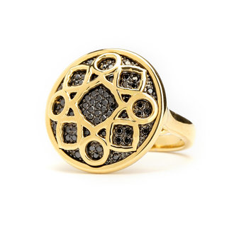 SYNA Large Mogul Medallion Diamond Ring