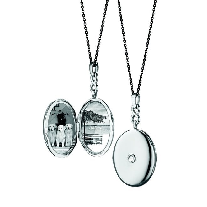 Viv Slim Cushion Sterling Silver Locket - Locket Gifts for Her by Monica Rich Kosann