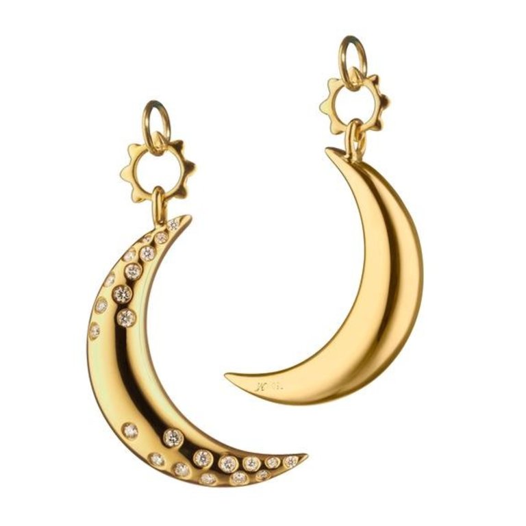 MONICA RICH KOSANN MONICA RICH KOSANN 18k Gold & Diamond Dream Crescent Moon Charm