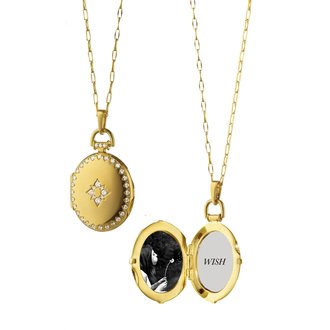 MONICA RICH KOSANN Petite Snowflake Locket Necklace