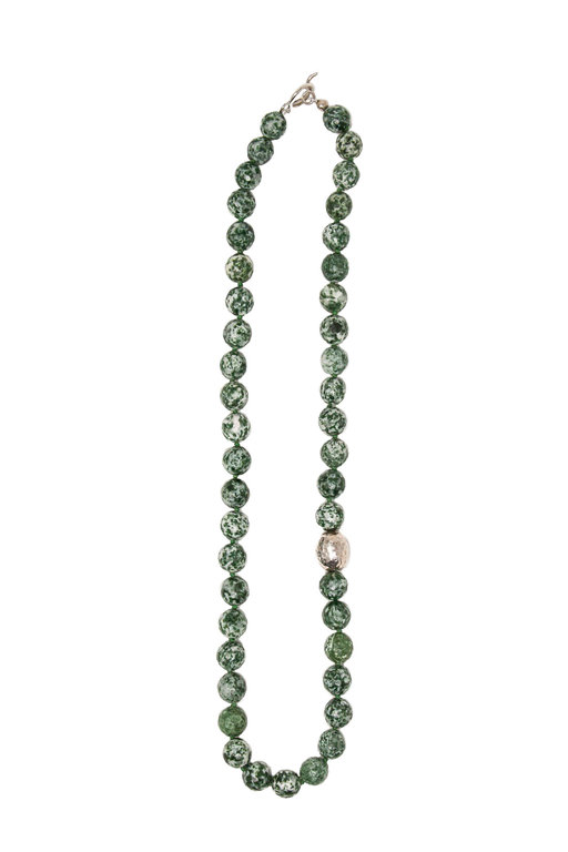 SIMON SEBBAG DESIGNS SIMON SEBBAG DESIGNS Faceted White/Green Jade 24" Necklace