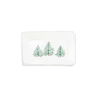 VIETRI Lastra Holiday Small Rectangular Tray