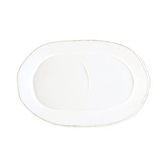 VIETRI Lastra White Oval Tray