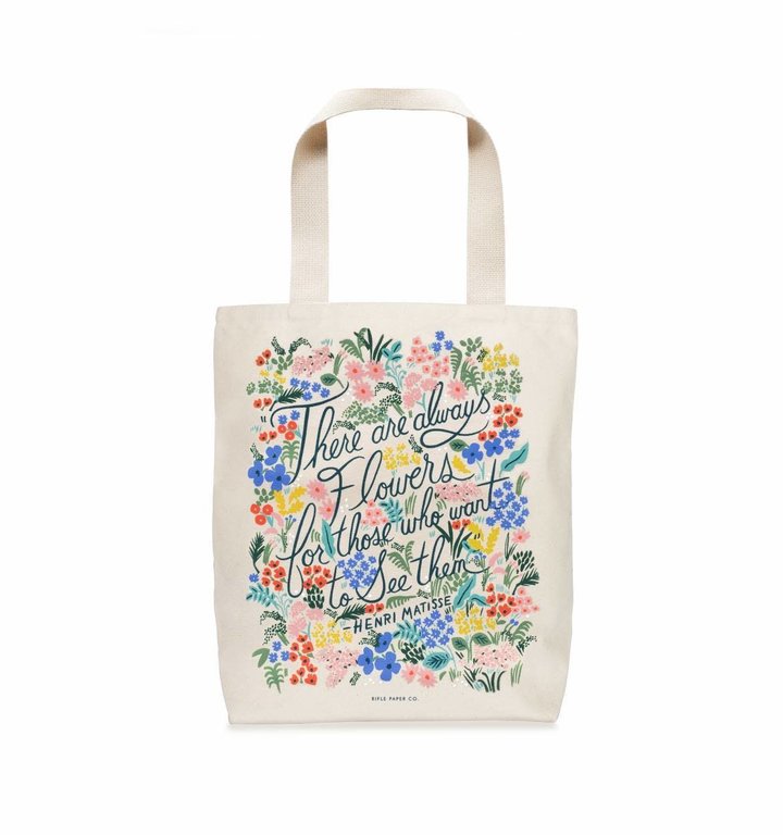 RIFLE PAPER RIFLE PAPER Seeing Flowers Tote Bag