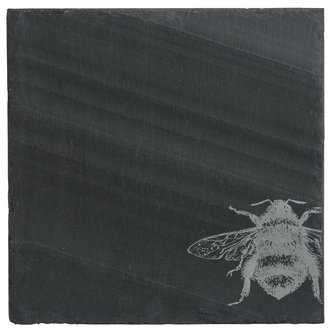 JK ADAMS Charcoal Square Slate Serving Tray