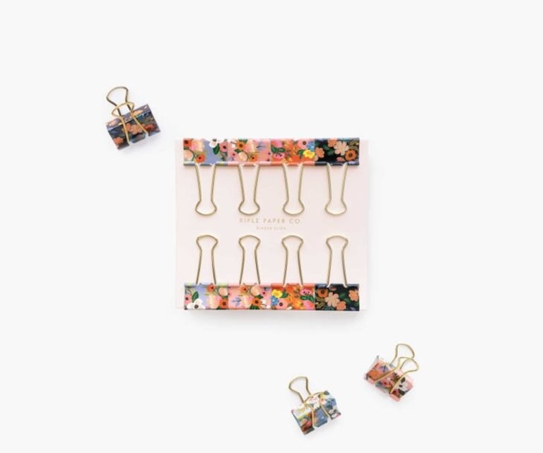 RIFLE PAPER RIFLE PAPER Lively Floral Binder Clips