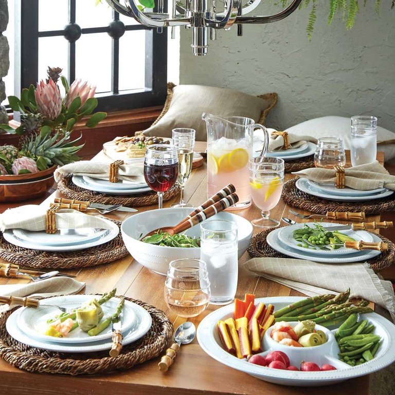 JULISKA JULISKA Alfresco Berry & Thread Melamine Crudite Platter