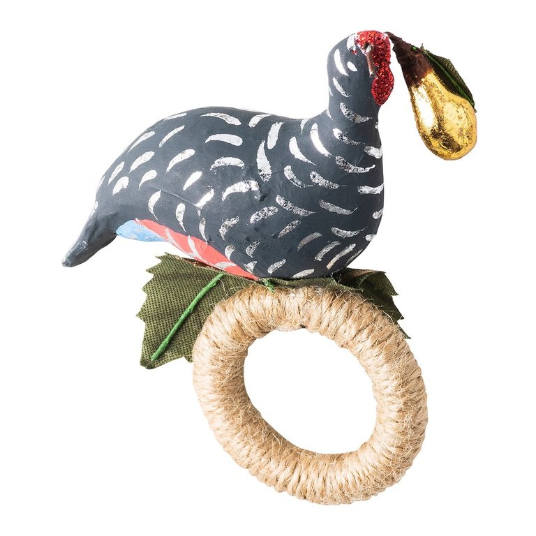 JULISKA JULISKA Partridge in a Pear Tree Napkin Ring, Set of 4