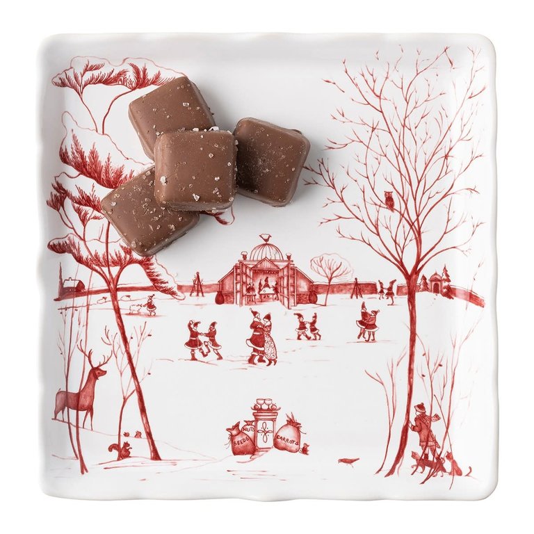 JULISKA JULISKA Country Estate Winter Frolic Ruby Sweet Tray Mr & Mrs Claus