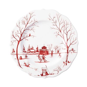 JULISKA Country Estates Winter Frolic Ruby Dessert/Salad Plate