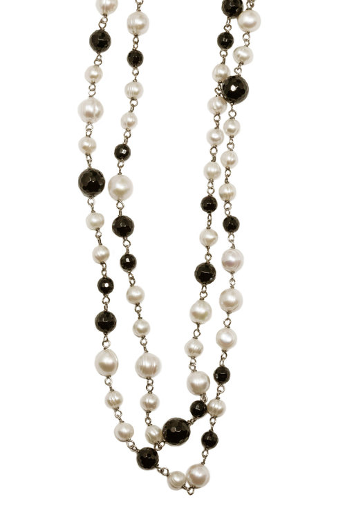 HONORA HONORA White Ringed Freshwater Pearl Necklace