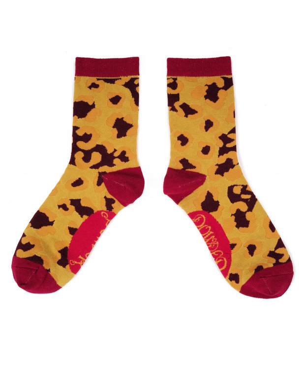 POWDER POWDER Leopard Print Ankle Socks