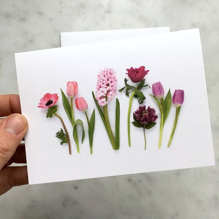 BOTTLE BRANCH BOTTLE BRANCH Pink Spring Flowers Card