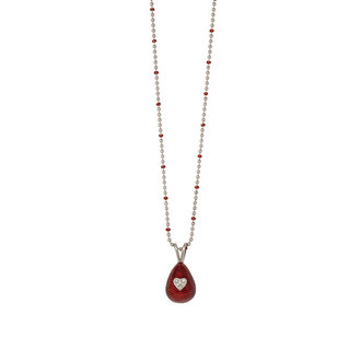 HIDALGO Enamel Heart Egg Pendant