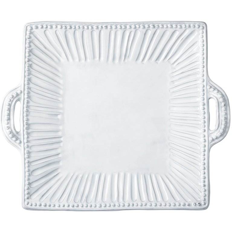VIETRI VIETRI Incanto Stripe Square Handled Platter