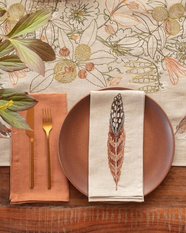 CORAL & TUSK CORAL & TUSK Fowl Feather Dinner Napkin
