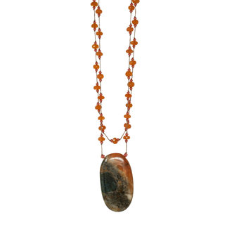MARGO MORRISON Faceted Carnelian, Apetite Necklace
