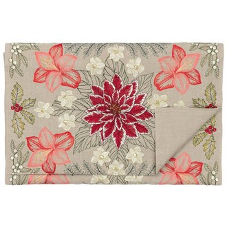 CORAL & TUSK Christmas Flowers Table Runner