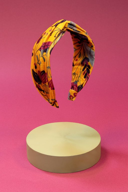 POWDER POWDER Printed Velvet Floral Headband
