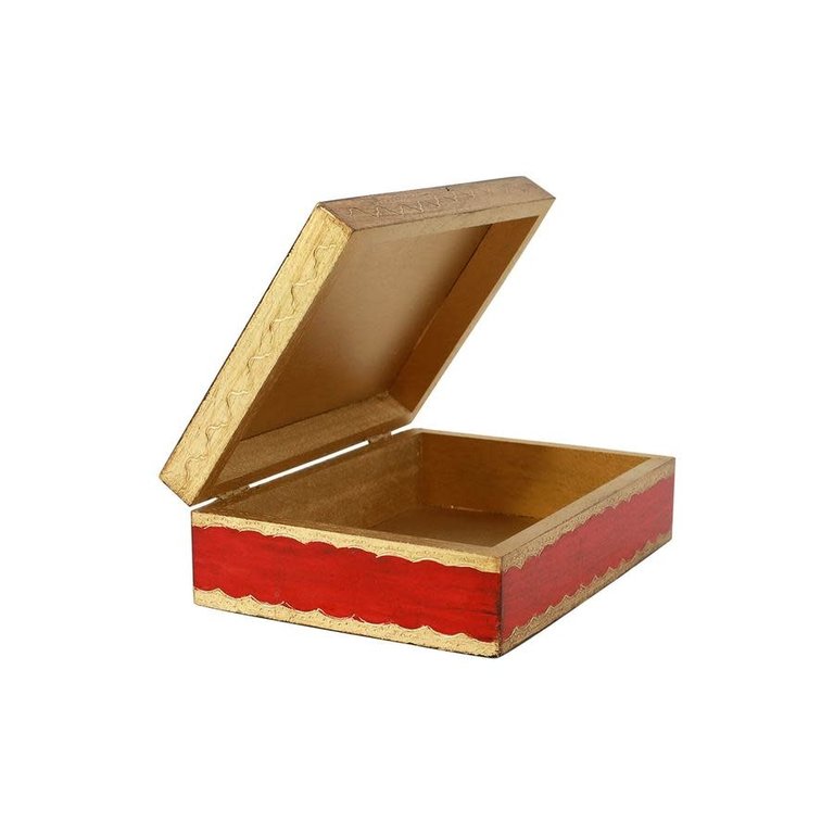 VIETRI VIETRI Florentine Wooden Accessories Red & Gold Box