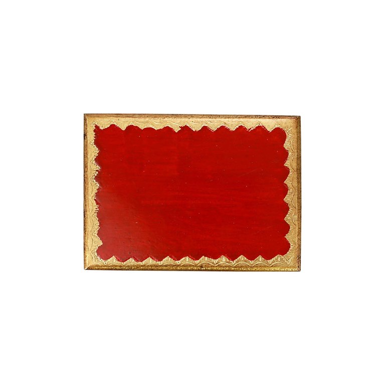 VIETRI VIETRI Florentine Wooden Accessories Red & Gold Box