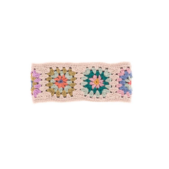 FRENCH KNOT Woodstock Crochet Headband- Natural