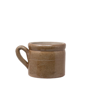 KISS THAT FROG Medium Brown Handled Jar