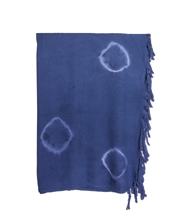 MERSEA MER-SEA Summer House Blanket, Indigo Shibori