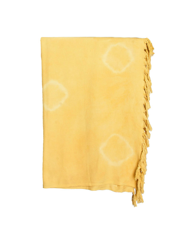 MER-SEA MER-SEA Summer House Blanket, Chartreuse Gold Shibori