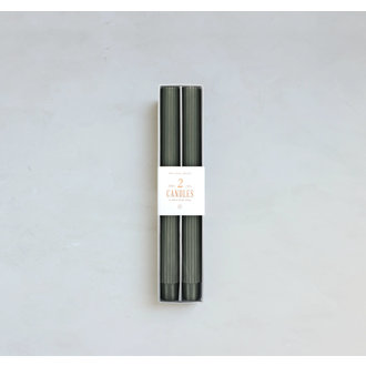 THE FLORAL SOCIETY Fancy 10" Taper Candles- Moss