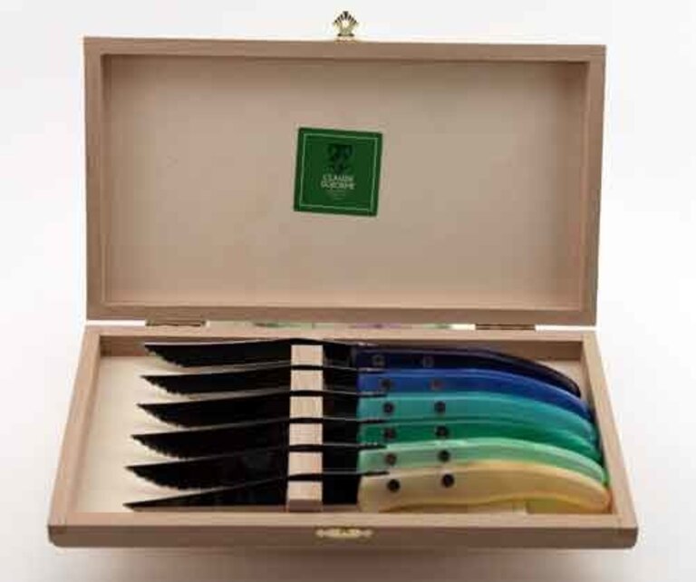 CLAUDE DOZORME CLAUDE DOZORME Steak Knife Set in Ocean Colors