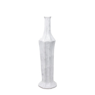 VIETRI Incanto Tall White Bottle Vase