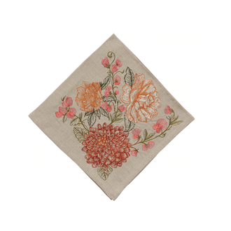 CORAL & TUSK Coral Bouquet Dinner Napkin