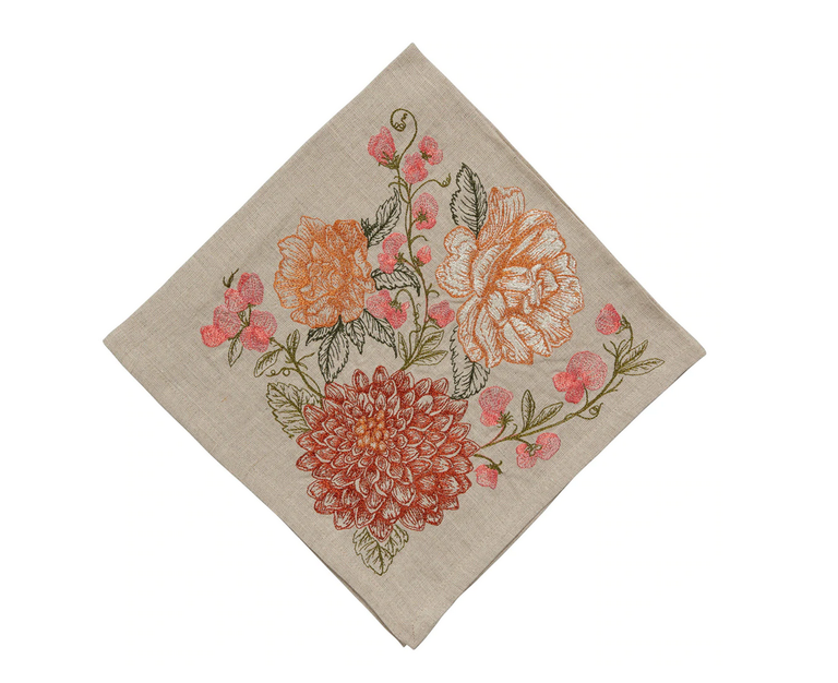 CORAL & TUSK CORAL & TUSK Coral Bouquet Dinner Napkin