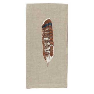 CORAL & TUSK Red Tail Hawk Feather Tea Towel