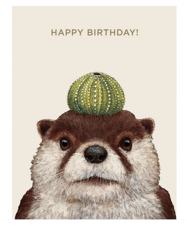HESTER & COOK HESTER & COOK Othello Otter "Happy Birthday" Card