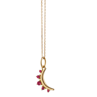MONICA RICH KOSANN Ruby Mini Moon Necklace